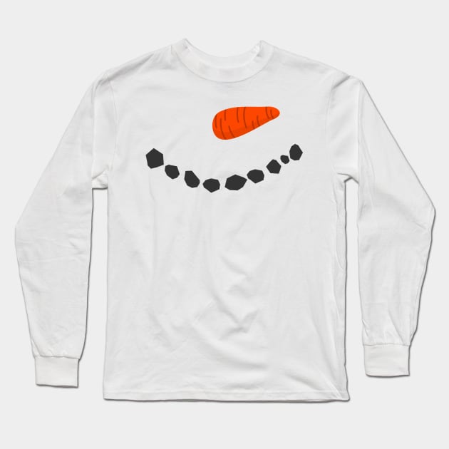 kawaii Snoman Face Long Sleeve T-Shirt by BadrooGraphics Store